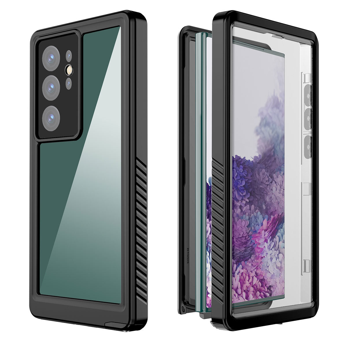 Galaxy S23 Ultra Kılıf 1-1 Su Geçirmez Kılıf Siyah