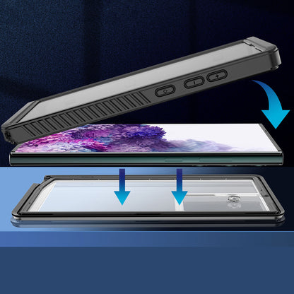 Galaxy S23 Ultra Kılıf 1-1 Su Geçirmez Kılıf Siyah