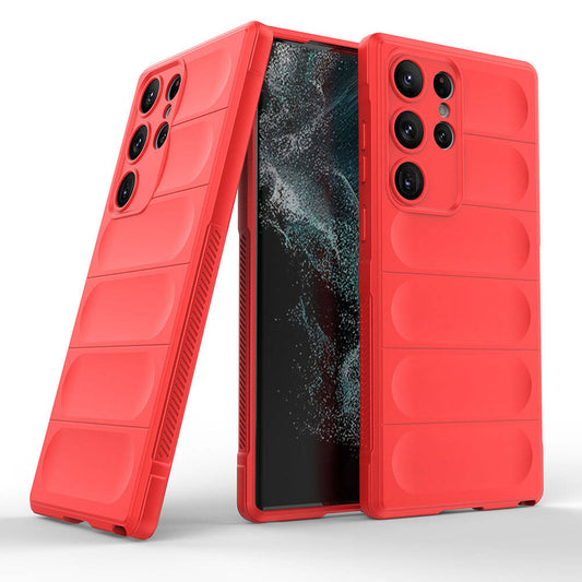 Galaxy S23 Ultra Kılıf Esnek TPU Oyuklu Arka Yüzey Tasarımlı Zore Etnik Silikon Kapak Siyah