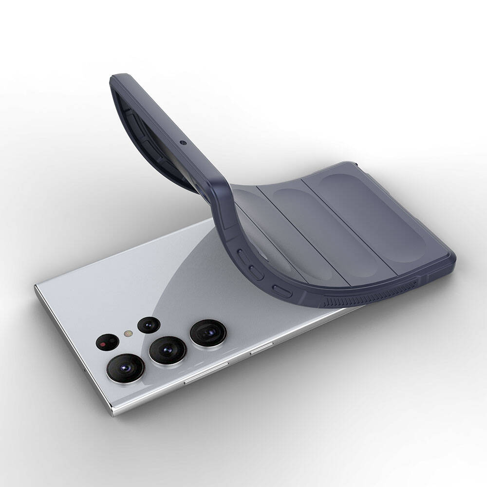 Galaxy S23 Ultra Kılıf Esnek TPU Oyuklu Arka Yüzey Tasarımlı Zore Etnik Silikon Kapak Koyu Yeşil