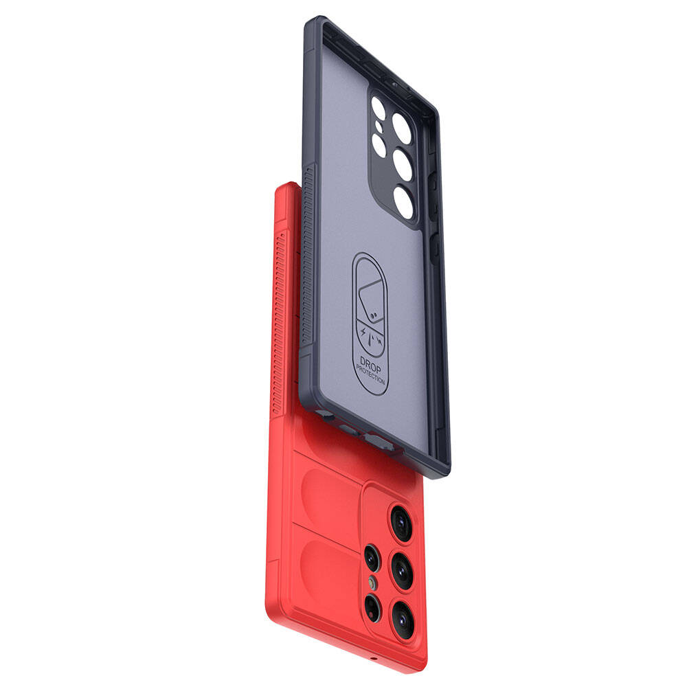 Galaxy S23 Ultra Kılıf Esnek TPU Oyuklu Arka Yüzey Tasarımlı Zore Etnik Silikon Kapak Lacivert