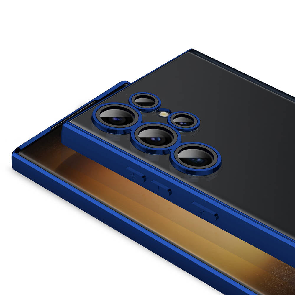 Galaxy S23 Ultra Kılıf Kamera Korumalı Logo Gösteren Zore Omega Kapak Siyah