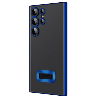 Galaxy S23 Ultra Kılıf Kamera Korumalı Logo Gösteren Zore Omega Kapak Sierra Mavi