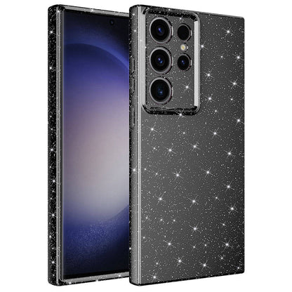 Galaxy S23 Ultra Kılıf Kamera Korumalı Simli Lüks Zore Koton Kapak Gri