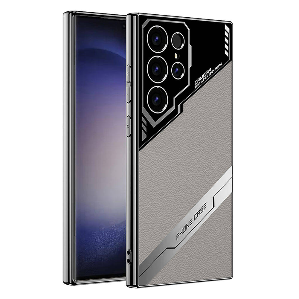 Galaxy S23 Ultra Kılıf Kamera Korumalı Suni Deri Tasarım Zore Yeni Seri Procase Kapak Siyah