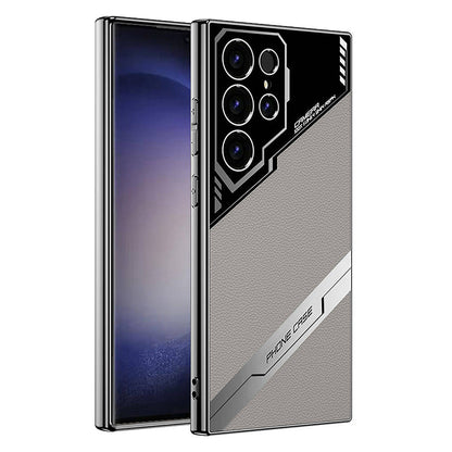 Galaxy S23 Ultra Kılıf Kamera Korumalı Suni Deri Tasarım Zore Yeni Seri Procase Kapak Siyah