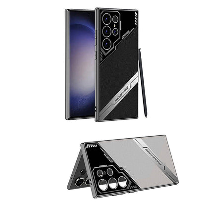 Galaxy S23 Ultra Kılıf Kamera Korumalı Suni Deri Tasarım Zore Yeni Seri Procase Kapak Siyah