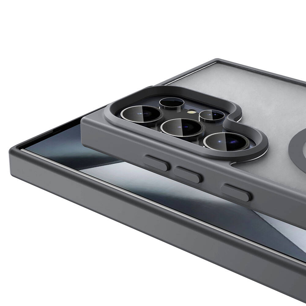 Galaxy S23 Ultra Kılıf M-safe Şarj Özellikli Mat Arka Yüzey Zore Sio Kapak Koyu Yeşil