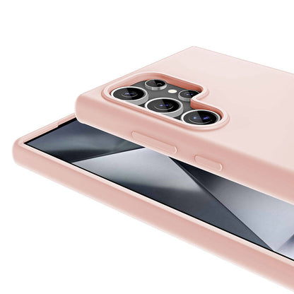 Galaxy S23 Ultra Kılıf M-safe Şarj Özellikli Sıvı Teknolojili Silinebilir Sert Zore Kivi Kapak Siyah