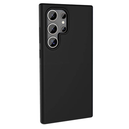 Galaxy S23 Ultra Kılıf M-safe Şarj Özellikli Sıvı Teknolojili Silinebilir Sert Zore Kivi Kapak Lacivert