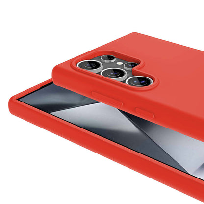 Galaxy S23 Ultra Kılıf M-safe Şarj Özellikli Sıvı Teknolojili Silinebilir Sert Zore Kivi Kapak Lila