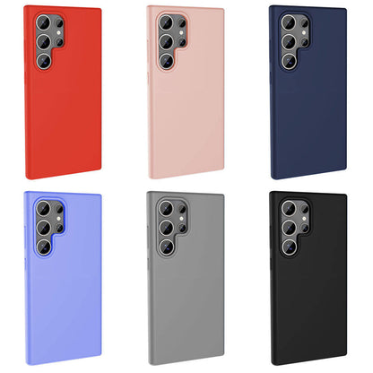 Galaxy S23 Ultra Kılıf M-safe Şarj Özellikli Sıvı Teknolojili Silinebilir Sert Zore Kivi Kapak Siyah