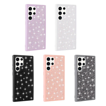 Galaxy S23 Ultra Kılıf Parlak Taşlı Tasarım Zore Pırlanta Kapak Gri