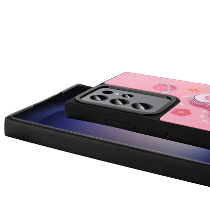 Galaxy S23 Ultra Kılıf Parlayan Kabartmalı İkonik Figürlü Zore Amas Silikon Kapak Beyaz