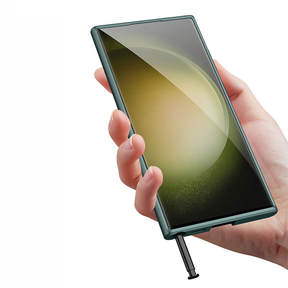 Galaxy S23 Ultra Kılıf Wireless Şarj Özellikli Zore Kıpta M-safe Silikon Kapak Siyah