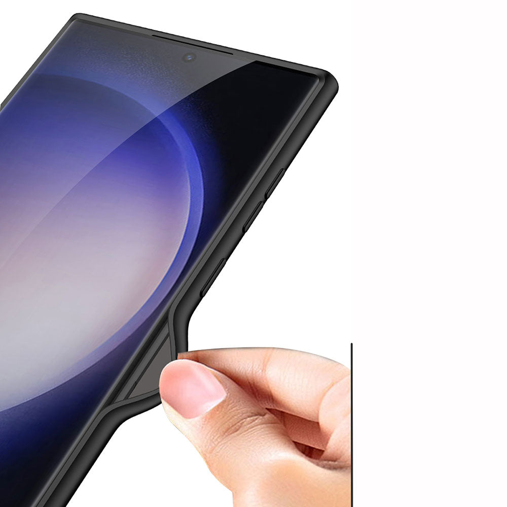 Galaxy S23 Ultra Kılıf Wireless Şarj Özellikli Zore Kıpta M-safe Silikon Kapak Gümüş