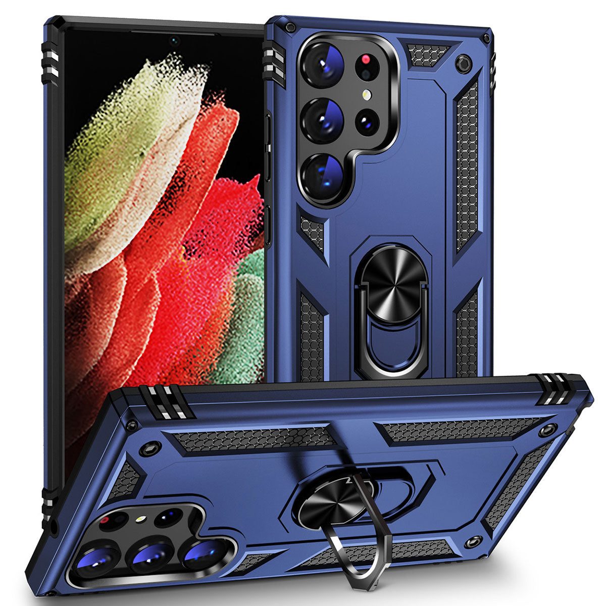 Galaxy S23 Ultra Kılıf Zore Vega Kapak Mavi