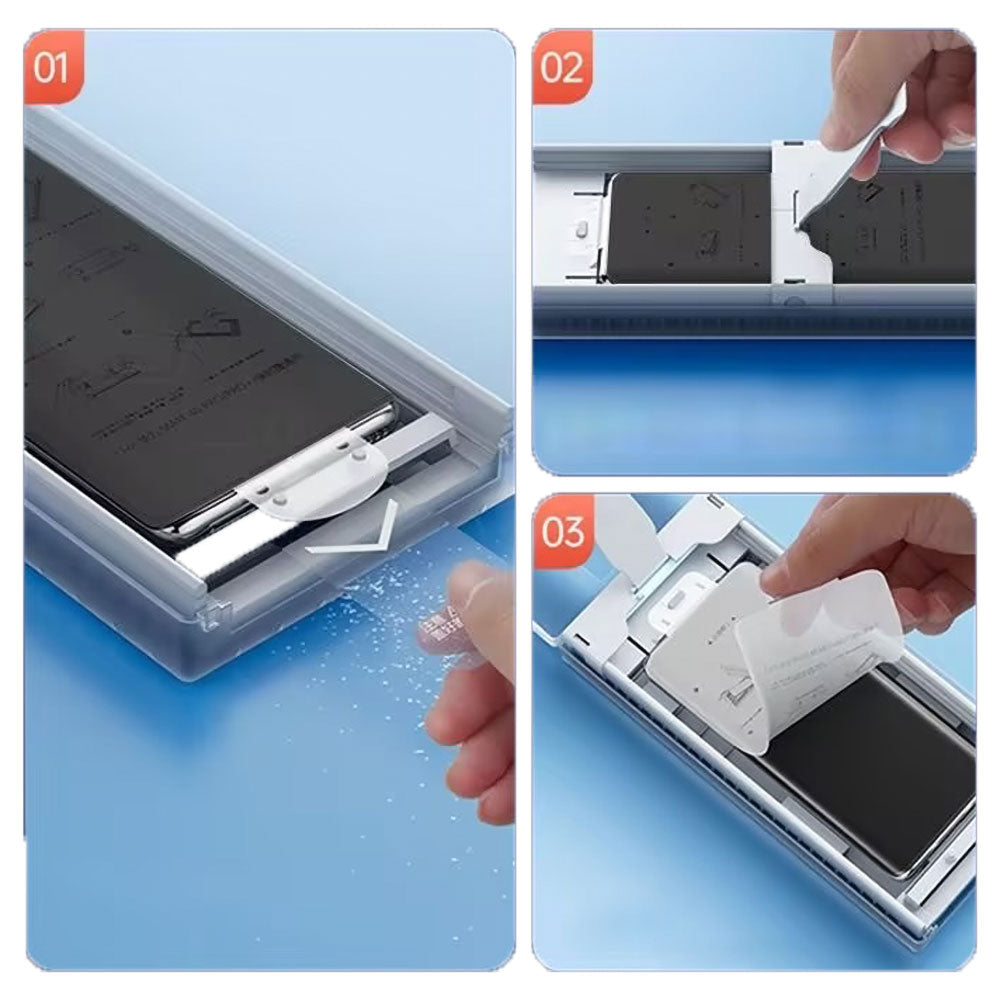 Galaxy S23 Ultra Zore Kolay Uygulama Aparatlı Privacy Easy Body Hayalet Ekran Koruyucu Siyah