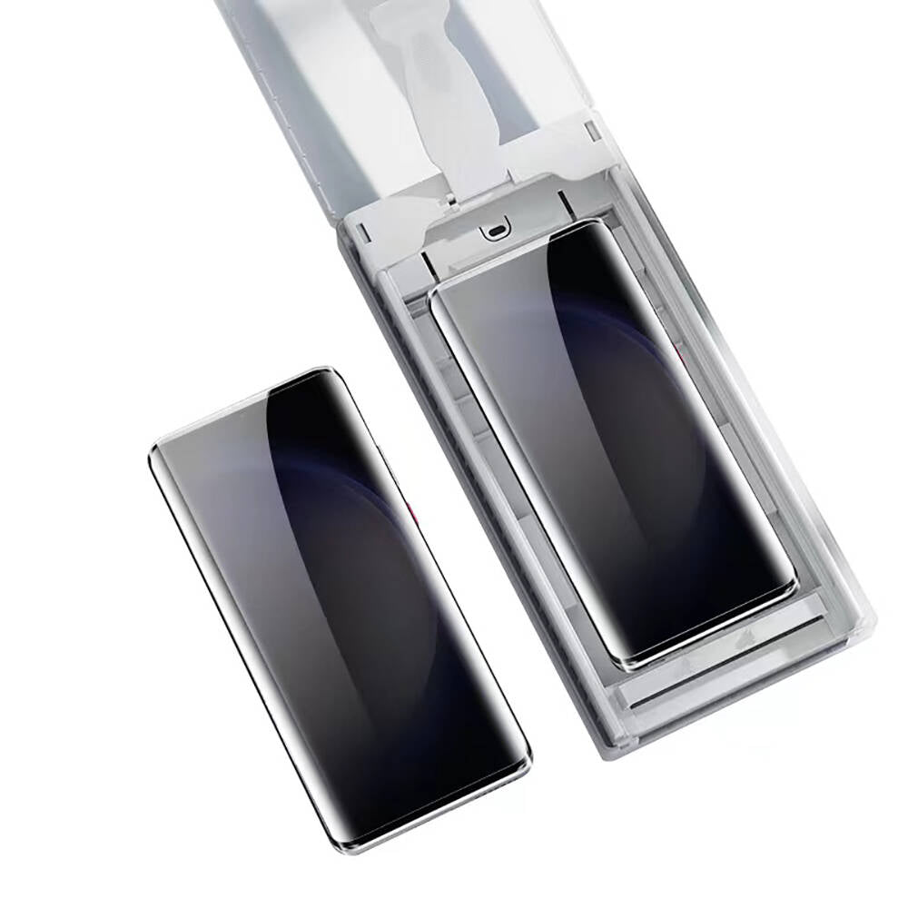 Galaxy S23 Ultra Zore Uygulama Aparatlı 6in1 Easy Privacy Body Ekran Koruyucu Siyah