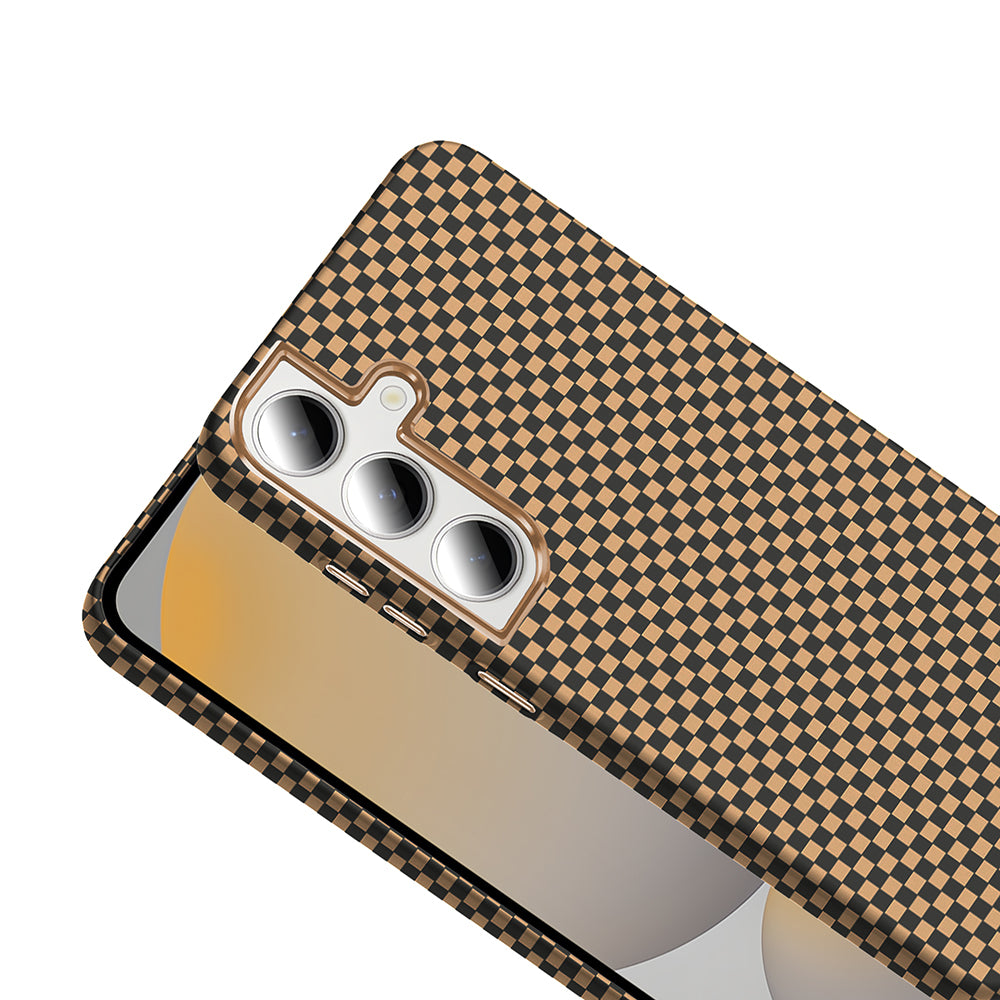 Galaxy S24 FE Kılıf M-safe Şarj Özellikli Karbon Fiber Görünümlü Zore Gros Kapak Siyah-Lacivert