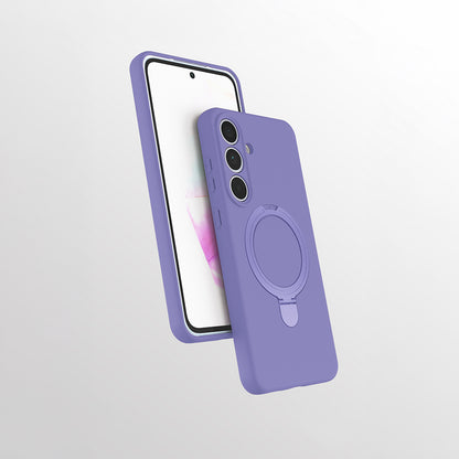 Galaxy S24 FE Kılıf M-safe Şarj Özellikli Standlı Zore Samara Kapak Lila