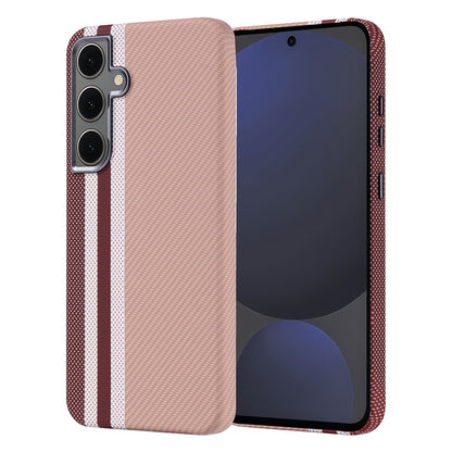 Galaxy S24 FE Kılıf M-safe Şarj Özellikli Karbon Fiber Görünümlü Zore Nekst Kapak Gold