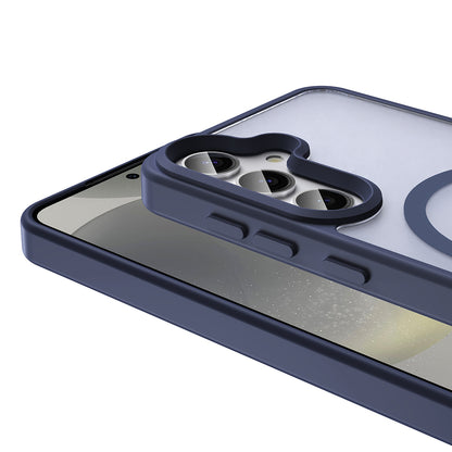 Galaxy S24 FE Kılıf M-safe Şarj Özellikli Mat Arka Yüzey Zore Sio Kapak Koyu Yeşil