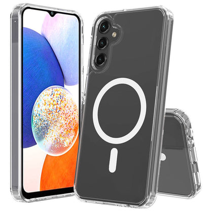 Galaxy S24 FE Kılıf M-safe Şarj Özellikli Şeffaf Sert PC Zore Embos Kapak Şeffaf