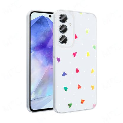 Galaxy S24 FE Kılıf Şeffaf Figürlü Zore Folk Sert Kapak