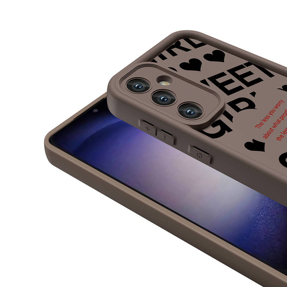 Galaxy S24 Kılıf Kamera Korumalı Baskılı Arka Yüzey Zore Klas Kapak Beyaz