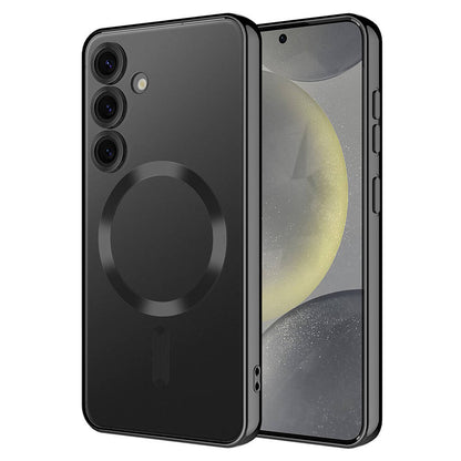 Galaxy S24 Kılıf Kamera Korumalı M-safe Wireless Şarj Özellikli Zore Demre Kapak Lila