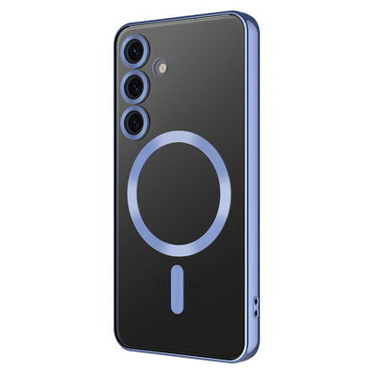 Galaxy S24 Kılıf Kamera Korumalı M-safe Wireless Şarj Özellikli Zore Demre Kapak Rose Gold