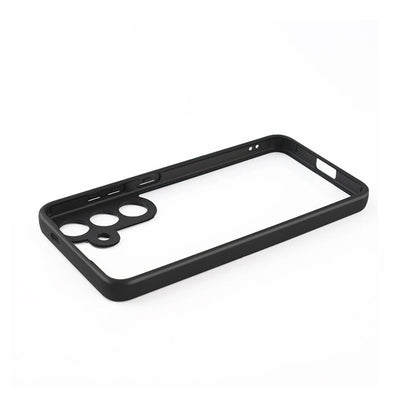 Galaxy S24 Kılıf Kamera Korumalı Şeffaf Arka Yüzey Zore New Roll Kapak Siyah