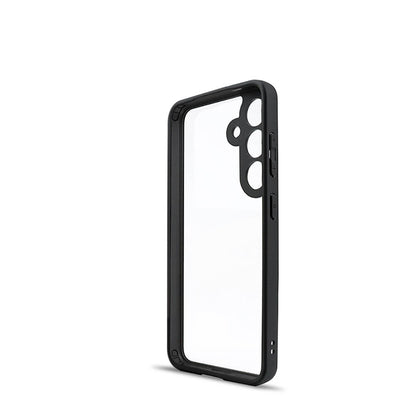 Galaxy S24 Kılıf Kamera Korumalı Şeffaf Arka Yüzey Zore New Roll Kapak Siyah