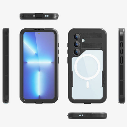 Galaxy S24 Kılıf M-safe Şarj Özellikli 1-1 Su Geçirmez Kılıf Siyah