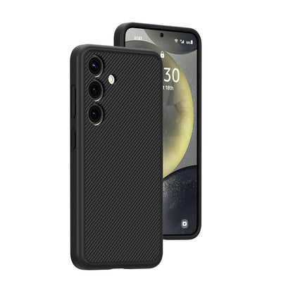 Galaxy S24 Kılıf M-safe Şarj Özellikli Karbon Fiber Görünümlü Zore T-Karbon Kapak Siyah