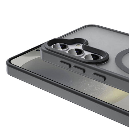 Galaxy S24 Kılıf M-safe Şarj Özellikli Mat Arka Yüzey Zore Sio Kapak Gri