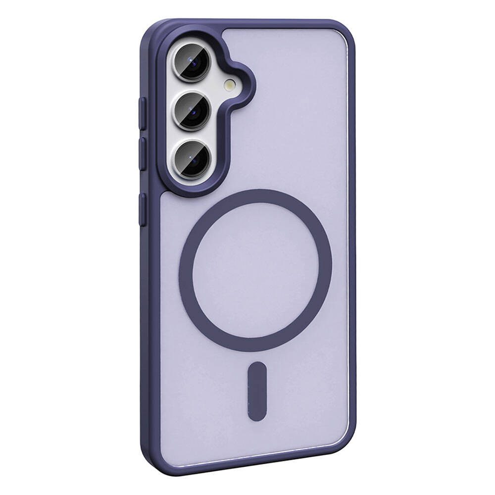 Galaxy S24 Kılıf M-safe Şarj Özellikli Mat Arka Yüzey Zore Sio Kapak Siyah