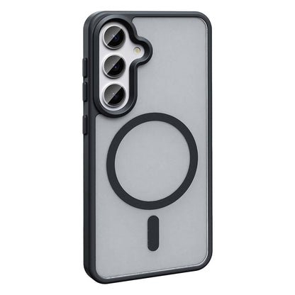 Galaxy S24 Kılıf M-safe Şarj Özellikli Mat Arka Yüzey Zore Sio Kapak Koyu Mor