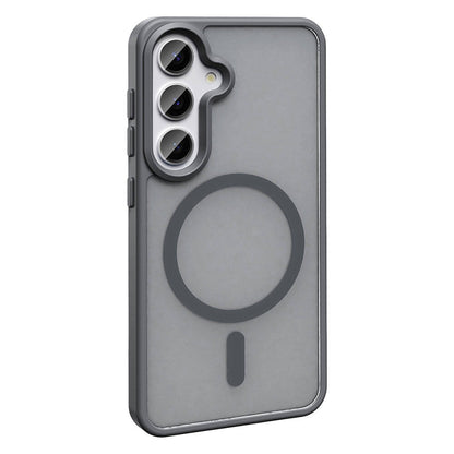 Galaxy S24 Kılıf M-safe Şarj Özellikli Mat Arka Yüzey Zore Sio Kapak Koyu Mor