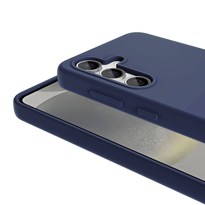 Galaxy S24 Kılıf M-safe Şarj Özellikli Sıvı Teknolojili Silinebilir Sert Zore Kivi Kapak Koyu Gri