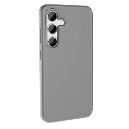 Galaxy S24 Kılıf M-safe Şarj Özellikli Sıvı Teknolojili Silinebilir Sert Zore Kivi Kapak Koyu Gri