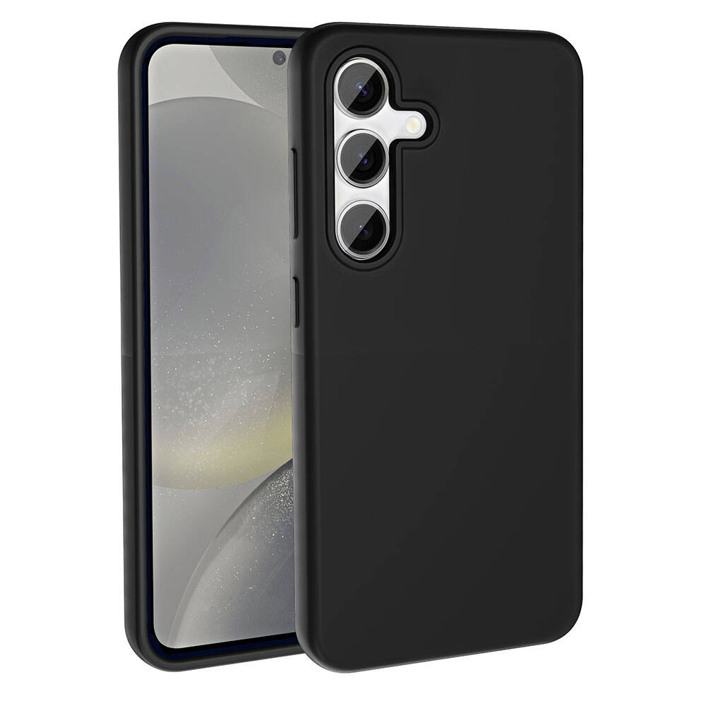 Galaxy S24 Kılıf M-safe Şarj Özellikli Sıvı Teknolojili Silinebilir Sert Zore Kivi Kapak Siyah