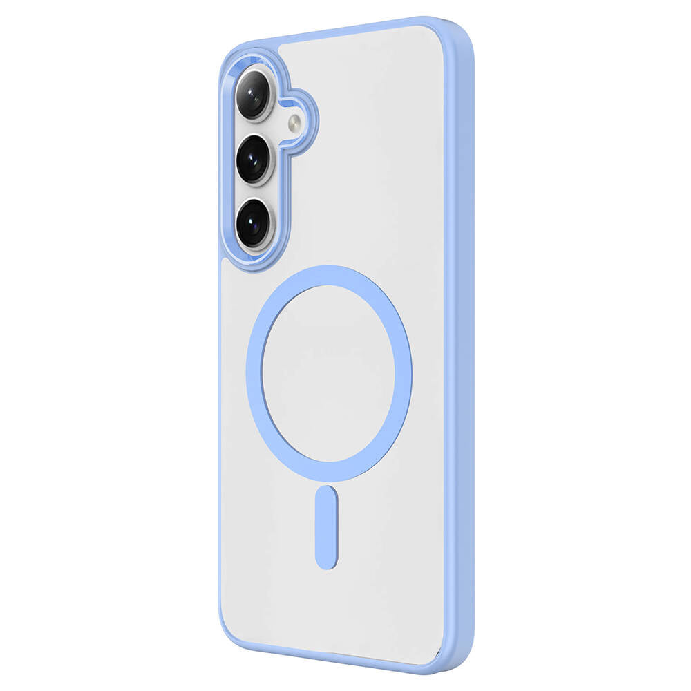 Galaxy S24 Kılıf M-safe Şarj Özellikli Zore Krom M-safe Silikon Kapak Koyu Yeşil