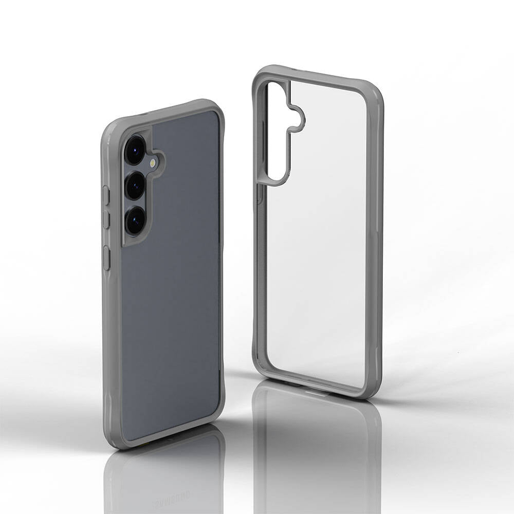 Galaxy S24 Kılıf Şeffaf Sert PC Arka Yüzey Tasarımlı Zore Edo Kapak Siyah