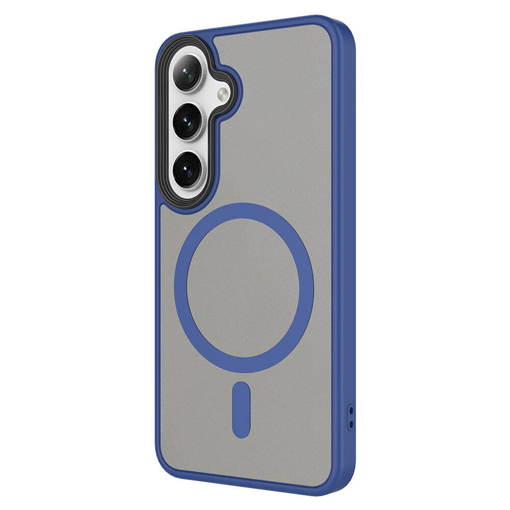 Galaxy S24 Kılıf Sert PC Arka Yüzey Wireless Şarj Özellikli Zore Flet M-safe Kapak Lila