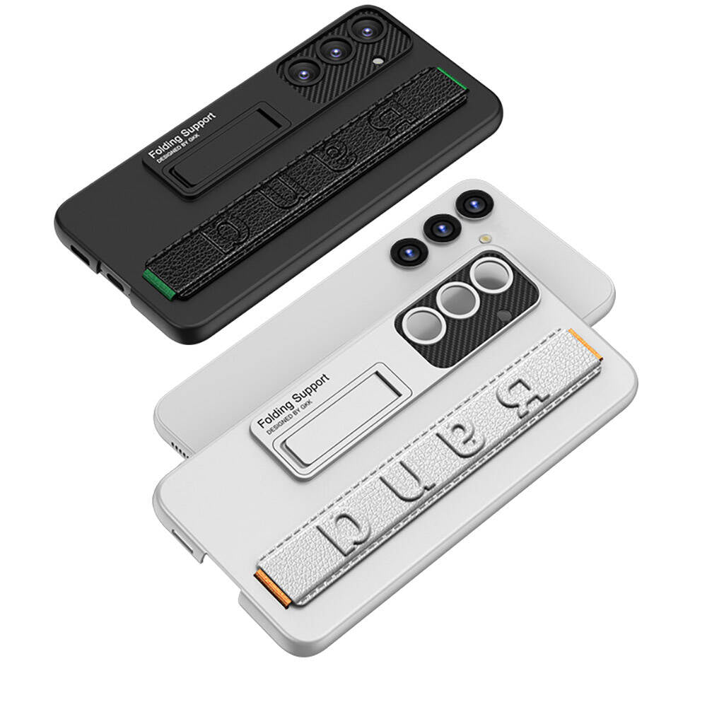 Galaxy S24 Kılıf Standlı El Tutacaklı Zore Band Kapak Gümüş