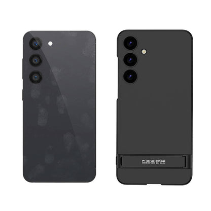 Galaxy S24 Kılıf Zore Kamera Korumalı Dikey Standlı Ays Kapak Gümüş