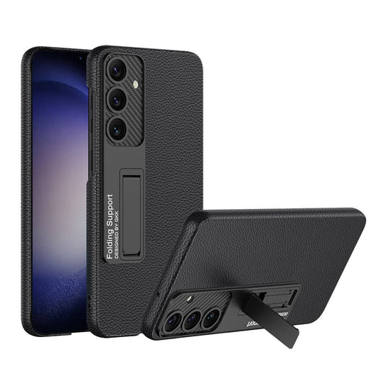 Galaxy S24 Kılıf Zore Kıpta Standlı Kapak Siyah