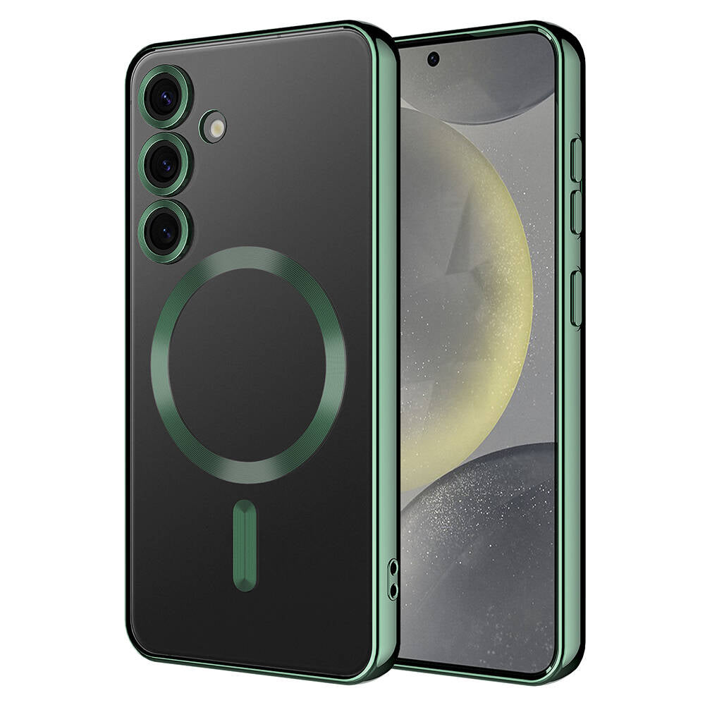 Galaxy S24 Plus Kılıf Kamera Korumalı M-safe Wireless Şarj Özellikli Zore Demre Kapak Lacivert